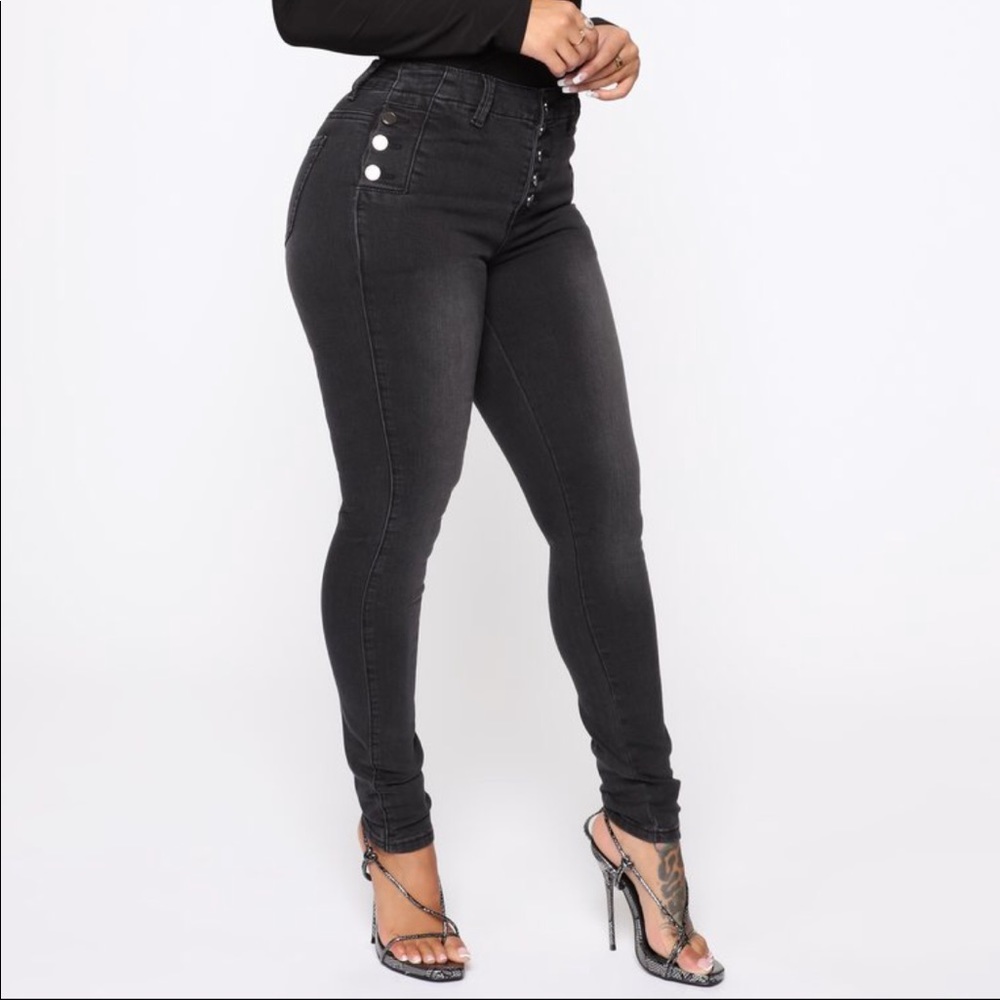 High waisted jeans